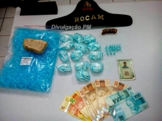 Perseguição: PM apreende drogas e munição