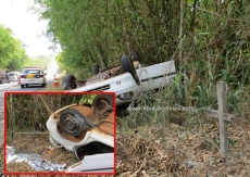 Capotamento na SP-333 mata mulher e fere três pessoas da mesma família