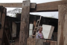 Temporal: mulher perde tudo               com desabamento de telhado