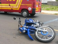 MOTO: Homem fica ferido com gravidade                   após acidente