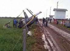 Queda de helicóptero:                          cinco pessoas ficam feridas