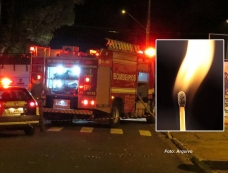 Criança quase põe fogo                          em residência