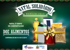 Campanha Natal Solidário            conta com a participação do Marília Shopping