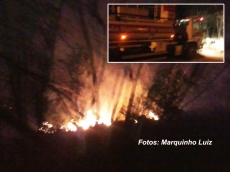 Tempo seco e fogo em mato             na região