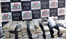 Apreenção 50 kg de maconha         pela Polícia Civil em Lins