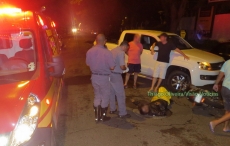 Trânsito: colisão com moto                    fere                          motociclista