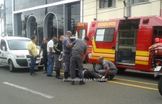 Atropelamento no centro              fere uma pessoa