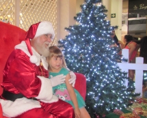 A alegria da chegada do do Papai Noel