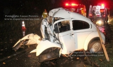 Menores em Fusca: um morre          e outro ferido em grave acidente 