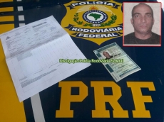 AGORA: Motorista com CNH falsa                     é pego na BR-153