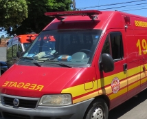 Queda de bicicleta no Palmital