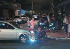 AGORA: Acidente com moto               no centro da cidade