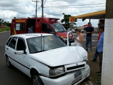 Acidente fere mulher