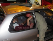 FLAGRANTE: mulher ferida            em acidente na zona norte