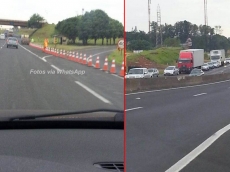 Contorno: obras e paciência        para os motoristas