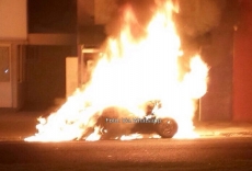 Família salva por milagre            após fogo em carro