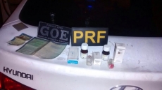 PRF realiza apreensões              na rodovia durante a noite