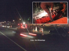 Acidente fere motociclista         na rodovia do Contorno