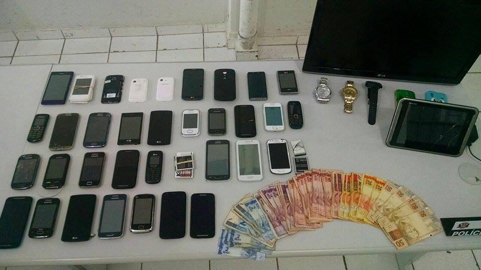 Aparelhos apreendidos na última segunda-feira